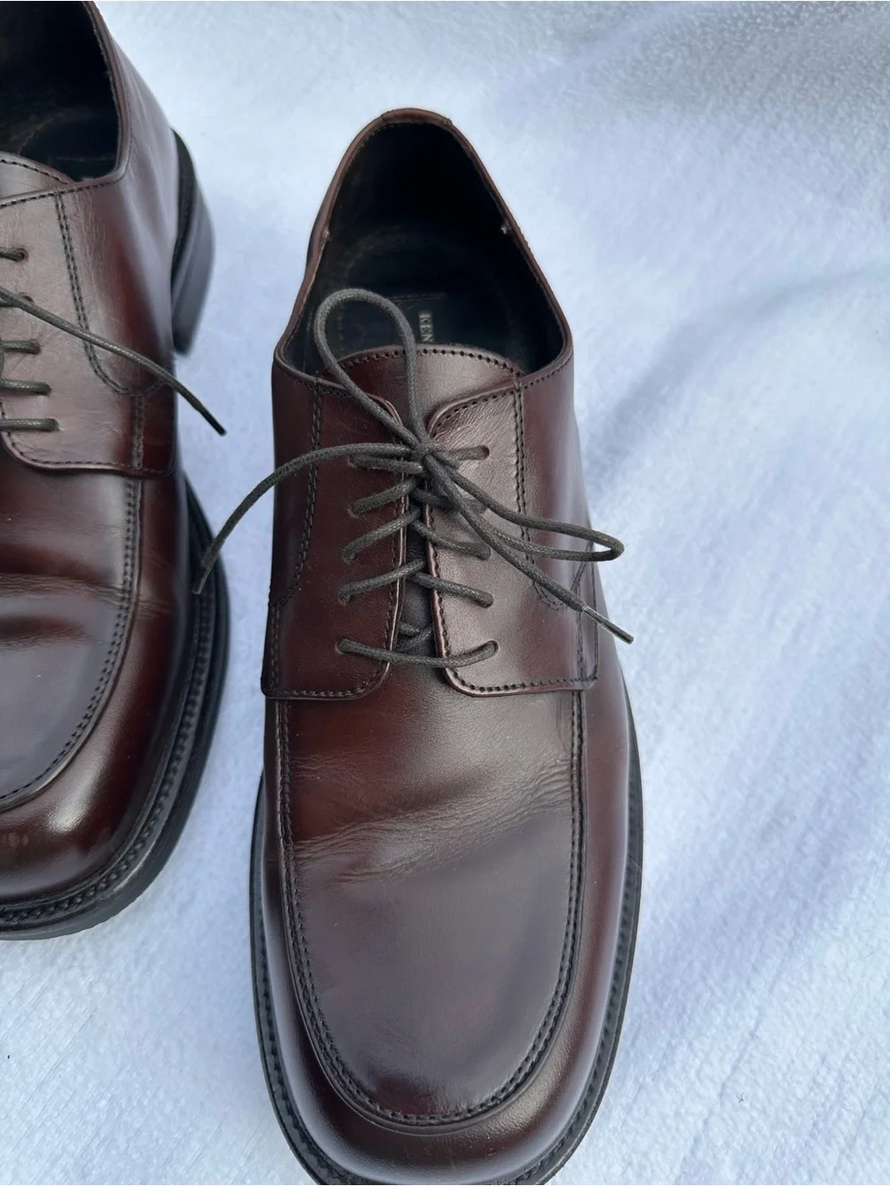 Like New Kenneth Cole Made in Italy Men’s  Leather Shoes Dark Brown Size 10